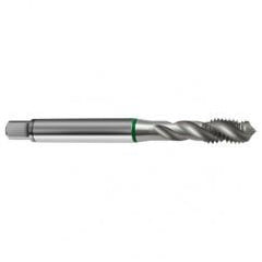 M10x1.5 6H 3-Flute Cobalt Green Ring Semi-Bottoming 40 degree Spiral Flute Tap-Bright - Americas Industrial Supply
