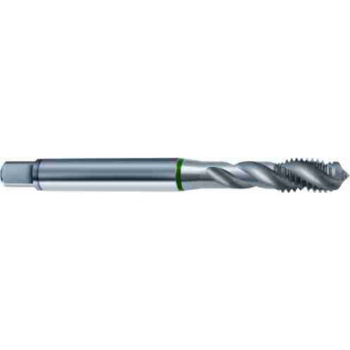 ‎M5 × 0.8 3FL 6H Cobalt Spiral Flute Semi-Bott Green Ring Tap-Bright-40 Degree Helix - Americas Industrial Supply
