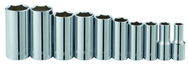 STANLEY® 3/8" Drive 10 Piece Fractional Deep Socket Set – 6 Point - Americas Industrial Supply