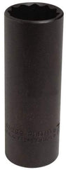 Proto - 7/8", 1/2" Drive, Deep Hand Socket - 12 Points, 3-1/4" OAL, Alloy Steel, Black Finish - Americas Industrial Supply