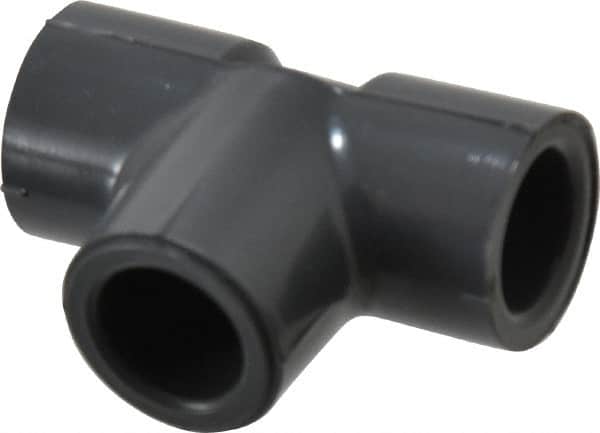 Value Collection - 1/4" PVC Plastic Pipe Tee - Schedule 80, Slip End Connections - Americas Industrial Supply