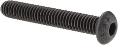 Value Collection - 5/16-18 UNC Hex Socket Drive, Button Screw - Alloy Steel, Black Oxide Finish, Fully Threaded, 2" Length Under Head - Americas Industrial Supply