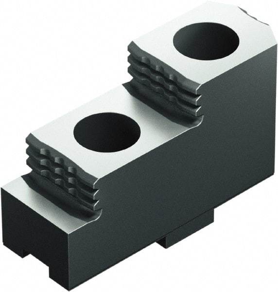 Schunk - 10" Max Chuck Diam Compatibility, Case Hardened Steel Tongue & Groove Hard Lathe Top Jaws - 2 Steps - Americas Industrial Supply