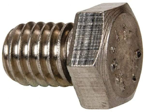 Value Collection - 3/8-16 UNC, 1/2" Length Under Head Hex Head Cap Screw - Fully Threaded, Grade 316 Stainless Steel, Uncoated, 9/16" Hex - Americas Industrial Supply