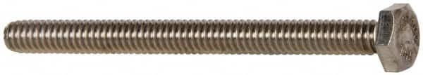 Value Collection - 1/4-20 UNC, 3" Length Under Head Hex Head Cap Screw - Fully Threaded, Grade 316 Stainless Steel, Uncoated, 7/16" Hex - Americas Industrial Supply