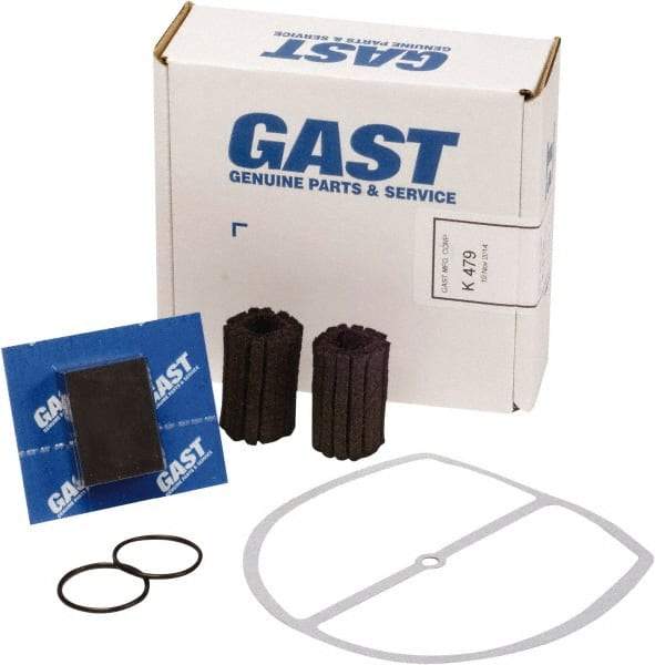 Gast - 9 Piece Air Compressor Repair Kit - For Use with Gast 0823/1023 Oil-Less "Q" Models with Internal Filtration - Americas Industrial Supply