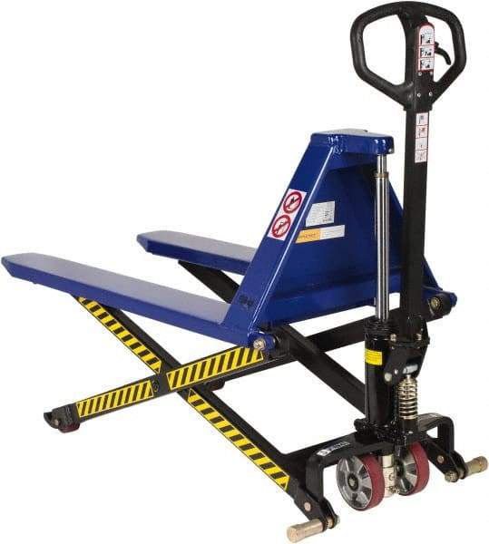 Value Collection - 3,000 Lb Capacity, 31-1/2" Lift Portable Tote Lifter - 3-1/2" Min Lift Height, 43" Fork Length x 20" Fork Width, 20" Overall Width - Americas Industrial Supply