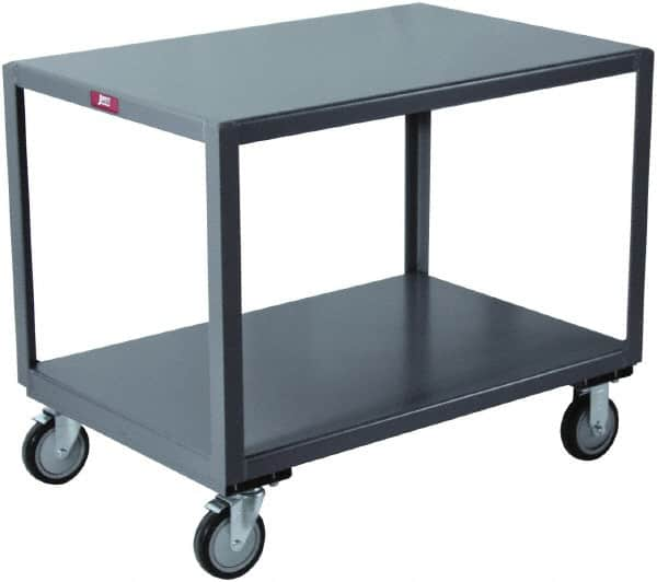 Jamco - Flush Mobile Table - Steel, Gray, 48" Long x 30" Deep x 30" High - Americas Industrial Supply