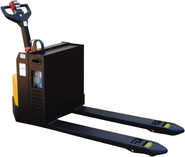 Vestil - 4,500 Lb Capacity, 7-51/64" Lift Electric Pallet Truck - 3.4" Min Lift Height, 48" Fork Length x 20" Fork Width, 30-1/4" Overall Width - Americas Industrial Supply