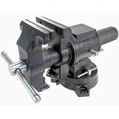 Bessey - 5" Jaw Width x 5" Jaw Opening, 2-1/2" Throat Depth, Bench & Pipe Combination Vise - Americas Industrial Supply