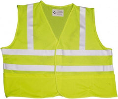Ability One - High Visibility Vest - CL2 YLW/LIME/SLVR XL FRONT CLOSE SAFETY VEST - Americas Industrial Supply