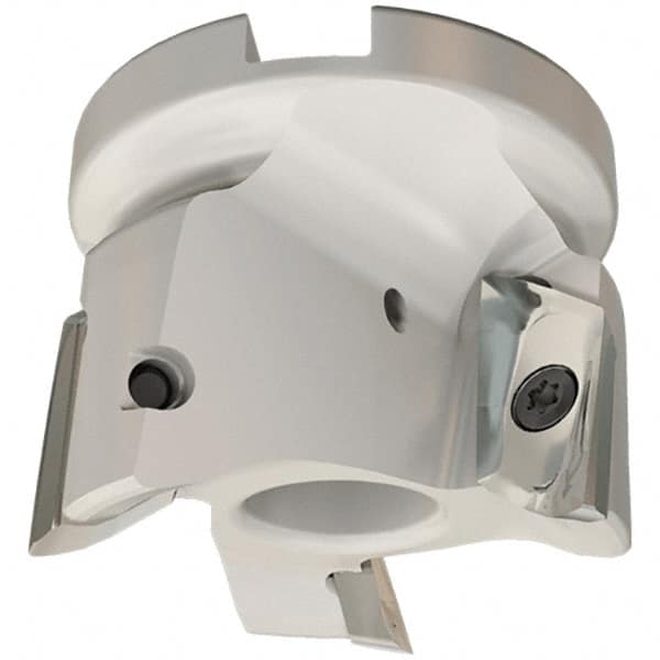 Iscar - 3 Inserts, 80mm Cut Diam, 27mm Arbor Diam, 20.5mm Max Depth of Cut, Indexable Square-Shoulder Face Mill - 0/90° Lead Angle, 50mm High, HM90 APCR 2206.. Insert Compatibility, Through Coolant, Series Helialu - Americas Industrial Supply
