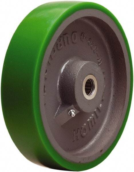 Hamilton - 8 Inch Diameter x 2 Inch Wide, Polyurethane on Cast Iron Caster Wheel - 1,500 Lb. Capacity, 2-1/4 Inch Hub Length, 1/2 Inch Axle Diameter, Straight Roller Bearing - Americas Industrial Supply