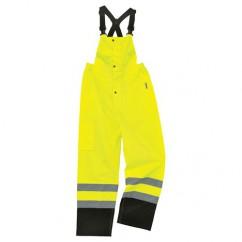 8918BK XL LIME BLK BOTT RAIN BIBS - Americas Industrial Supply