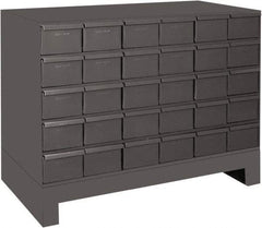Durham - 30 Drawer, Small Parts Steel Storage Cabinet - 11-3/4" Deep x 34" Wide x 26-7/8" High - Americas Industrial Supply
