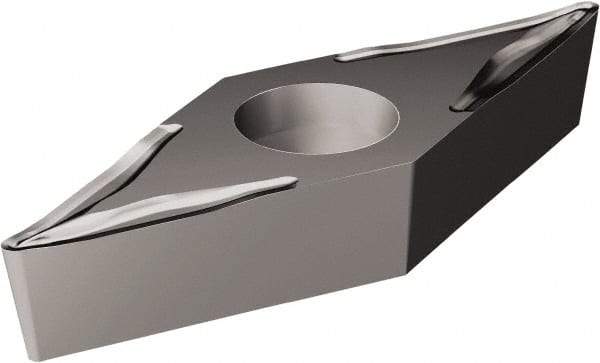 Sandvik Coromant - VBMT332 UM Grade H13A Carbide Turning Insert - Uncoated, 35° Diamond, 3/8" Inscr Circle, 3/16" Thick, 1/32" Corner Radius - Americas Industrial Supply