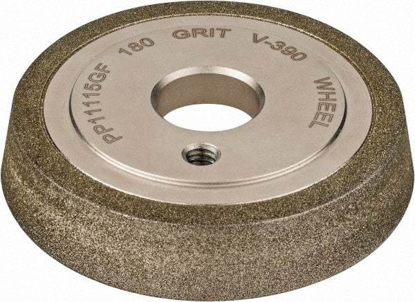 Darex - 3" Diam, 3/4" Hole Size, 1-1/4" Overall Thickness, 180 Grit, Type 12 Tool & Cutter Grinding Wheel - Medium Grade, Diamond - Americas Industrial Supply
