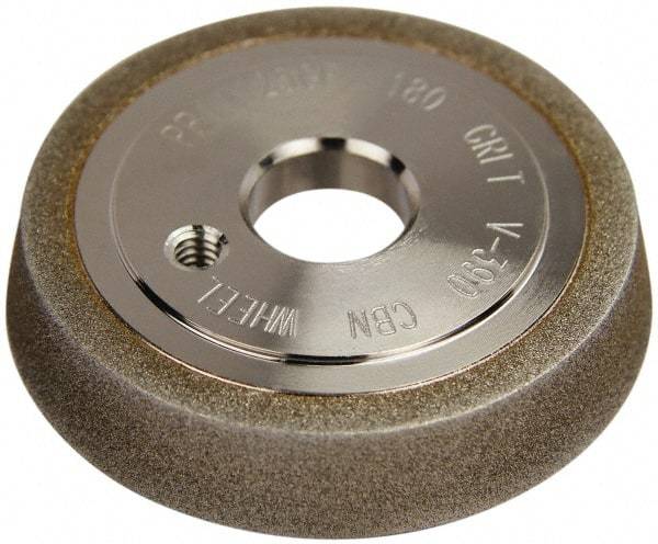 Darex - 3" Diam, 3/4" Hole Size, 1-1/4" Overall Thickness, 180 Grit, Type 12 Tool & Cutter Grinding Wheel - Medium Grade, CBN - Americas Industrial Supply