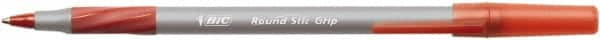 Bic - Ball Point Round Stick Grip Pen - Red - Americas Industrial Supply