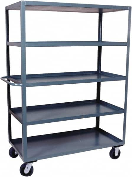 Jamco - 3,000 Lb Capacity, 24" Wide x 48" Long x 57-1/2" High Standard Utility Cart - 5 Shelf, Steel - Americas Industrial Supply