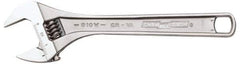 Channellock - 1-3/8" Jaw Capacity, 8" Standard Adjustable Wrench - Chrome Vanadium Steel, Chrome Finish - Americas Industrial Supply