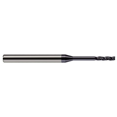 Square End Mill: 0.01'' Dia, 3/64'' LOC, 1/8'' Shank Dia, 2-1/2'' OAL, 3 Flutes, Solid Carbide Single End, AlTiN Finish, 30 ° Helix, Centercutting, RH Cut, RH Flute