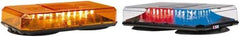 Federal Signal Emergency - Class 1 Joules, Variable Flash Rate, Magnetic Mount Emergency Mini-Lightbar Assembly - Powered by 12 to 24 VDC, Amber & Clear - Americas Industrial Supply