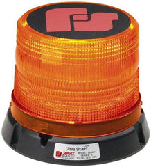 Federal Signal Emergency - Class I Candelas, 95, 120 & 60 FPM, Permanent 1" Pipe Mount Emergency LED Beacon Light Assembly - Powered by 12 to 24 Volts, Amber - Americas Industrial Supply