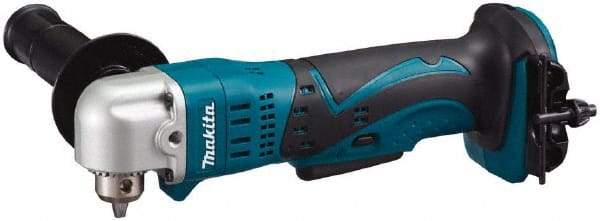 Makita - 18 Volt 3/8" Chuck Right Angle Handle Cordless Drill - 0-1800 RPM, Keyed Chuck, Reversible, Lithium-Ion Batteries Not Included - Americas Industrial Supply