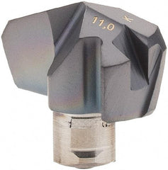 Iscar - Series ICK, 11mm Diam Grade IC908 140° Replaceable Drill Tip - Carbide, TiAlN Finish, 11 Seat Size - Americas Industrial Supply