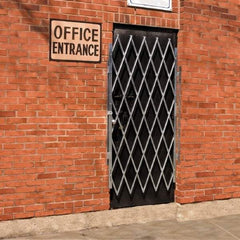 Illinois Engineered Products - 66" High Door Gate - Galvanized Steel, Silver - Americas Industrial Supply