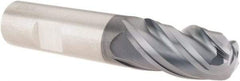 SGS - 3/4" Diam, 1-1/2" LOC, 4 Flute Solid Carbide Ball End Mill - AlTiN Finish, Single End, 4" OAL, 3/4" Shank Diam, Spiral Flute - Americas Industrial Supply