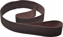 Norton - 2" Wide x 72" OAL, 320 Grit, Aluminum Oxide Abrasive Belt - Aluminum Oxide, Extra Fine, Coated, X Weighted Cloth Backing, Series R228 - Americas Industrial Supply