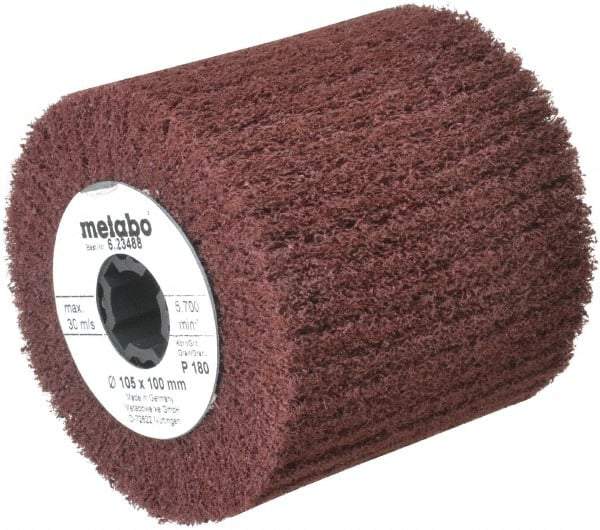 Metabo - 4" Diam, 180 Grit Aluminum Oxide Unmounted Flap Wheel - 4" Hole, 4" Wide, Nonwoven, Coarse Grade - Americas Industrial Supply