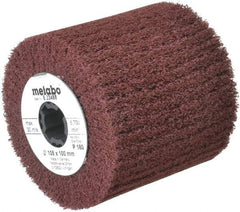 Metabo - 4" Diam, 180 Grit Aluminum Oxide Unmounted Flap Wheel - 4" Hole, 4" Wide, Nonwoven, Coarse Grade - Americas Industrial Supply