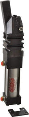 De-Sta-Co - 191.77 Lb-Ft Holding Capacity, 10 bar Clamping Pressure, Air Hold Down Clamp - 108mm Arm Length, 84mm Clamp Length, 55mm Clamp Width, 255mm Clamp Height, Mounting Holes - Americas Industrial Supply