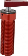 De-Sta-Co - 25 Lb Clamping Force, Left Hand Swing, 21.59mm Total Stroke, Single-Acting Pneumatic Swing Clamp - 10-32 Port, 72.9mm Body Length x 31.8mm Body Width, 4.1 cm3 (Clamp), 130 Max psi - Americas Industrial Supply