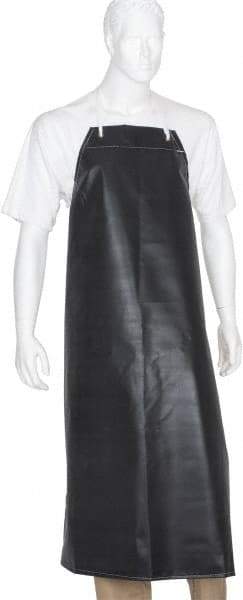 Ansell - 35" Wide x 45" Long x 16 mil Thick Chemical Resistant Bib Apron - Neoprene, Black, Resists Chemicals, Oils - Americas Industrial Supply