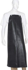 Ansell - 35" Wide x 45" Long x 16 mil Thick Chemical Resistant Bib Apron - Neoprene, Black, Resists Chemicals, Oils - Americas Industrial Supply