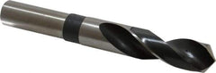 Hertel - 27/32" Drill, 118° Point, High Speed Steel Silver Deming & Reduced Shank Drill Bit - Oxide Finish, 6" OAL, Straight Shank, 3" Flute Length - Americas Industrial Supply