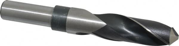 Hertel - 31/32" Drill, 118° Point, High Speed Steel Silver Deming & Reduced Shank Drill Bit - Oxide Finish, 6" OAL, Straight Shank, 3" Flute Length - Americas Industrial Supply