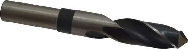 Hertel - 7/8" Drill, 118° Point, High Speed Steel Silver Deming & Reduced Shank Drill Bit - Oxide Finish, 6" OAL, Straight Shank, 3" Flute Length - Americas Industrial Supply