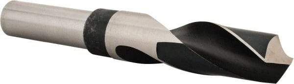 Hertel - 15/16" Drill, 118° Point, High Speed Steel Silver Deming & Reduced Shank Drill Bit - Oxide Finish, 6" OAL, Straight Shank, 3" Flute Length - Americas Industrial Supply