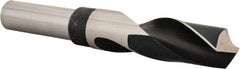 Hertel - 15/16" Drill, 118° Point, High Speed Steel Silver Deming & Reduced Shank Drill Bit - Oxide Finish, 6" OAL, Straight Shank, 3" Flute Length - Americas Industrial Supply