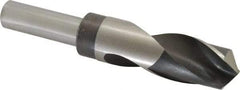 Hertel - 1-5/32" Drill, 118° Point, High Speed Steel Silver Deming & Reduced Shank Drill Bit - Oxide Finish, 6" OAL, Straight Shank, 3" Flute Length - Americas Industrial Supply