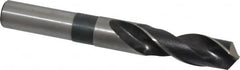 Hertel - 13/16" Drill, 118° Point, High Speed Steel Silver Deming & Reduced Shank Drill Bit - Oxide Finish, 6" OAL, Straight Shank, 3" Flute Length - Americas Industrial Supply