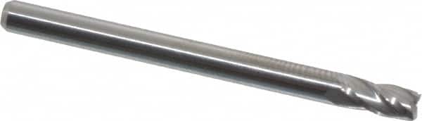 Hertel - 3mm, 6mm LOC, 3mm Shank Diam, 38mm OAL, 4 Flute, Solid Carbide Square End Mill - Single End, Uncoated, 30° Helix, Centercutting, Right Hand Cut - Americas Industrial Supply