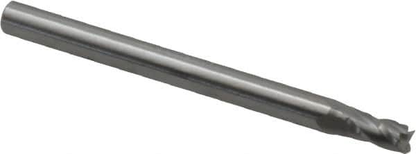 Hertel - 2.5mm, 5mm LOC, 3mm Shank Diam, 39mm OAL, 4 Flute, Solid Carbide Square End Mill - Single End, Uncoated, 30° Helix, Centercutting, Right Hand Cut - Americas Industrial Supply