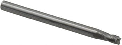 Hertel - 2.5mm, 5mm LOC, 3mm Shank Diam, 39mm OAL, 4 Flute, Solid Carbide Square End Mill - Single End, Uncoated, 30° Helix, Centercutting, Right Hand Cut - Americas Industrial Supply