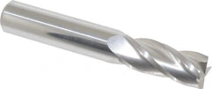 Hertel - 7/16", 1" LOC, 7/16" Shank Diam, 2-3/4" OAL, 4 Flute, Solid Carbide Square End Mill - Single End, Uncoated, Spiral Flute, 30° Helix, Centercutting, Right Hand Cut, Right Hand Flute - Americas Industrial Supply